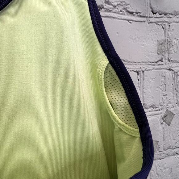 Nike Racerback Sports Bra Blue Size M Stretch Dri-Fit Logo Bra Pads Sporty - Picture 9 of 10